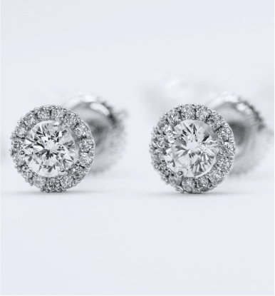 Diamond stud setting and finishing